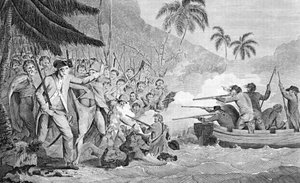 Kapten James Cooks död den 14 februari 1779, 1784 av Unbekannt
