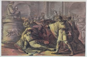 Julius Caesars död av Unbekannt
