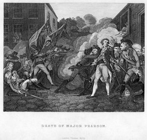 Major Pearsons död, c1782-c1784 av Unbekannt