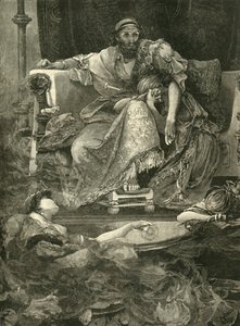 Sardanapalus död, 1890. av Unbekannt