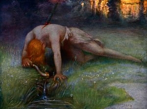 "Siegfrieds död", 1906 av Unbekannt