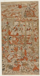 Buddhas död, ca. 1710-talet. av Unbekannt