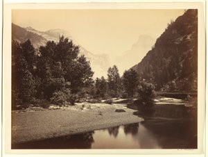 Kupolerna från dalen, Yosemite av Unbekannt