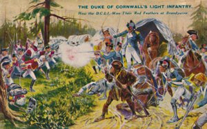 Hertigen av Cornwalls lätta infanteri... vid Brandywine, 1777, 1939 av Unbekannt