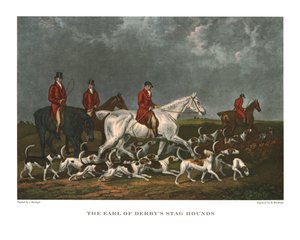The Earl of Derbys Stag Hounds, tidigt 1800-tal, c1955. av Unbekannt