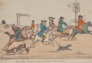 Påskjakten i Epping Forest, Plate Second, ca. 1810. av Unbekannt