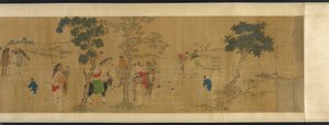 De arton lärda vid en litterär sammankomst, Ming- eller Qingdynastin, 1600-talet. av Unbekannt