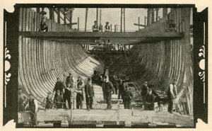 The English Vessel, Discovery, On The Stocks, 1901. av Unbekannt