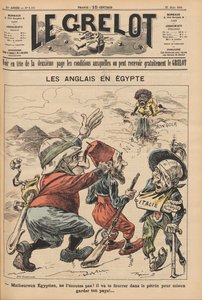 Engelsmännen i Egypten. Karikatyr från Le Grelot, 22 mars 1896, 1896. av Unbekannt