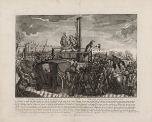 Avrättningen av Ludvig XVI på Place de la Revolution den 21 januari 1793, ca. 1793. av Unbekannt