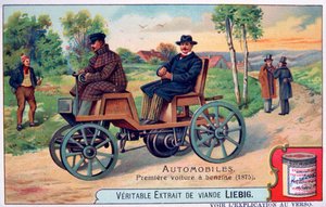 Den första bensinbilen, 1875, c1900 av Unbekannt