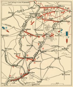 Den första fasen av den stora reträtten...1914, c1920. av Unbekannt