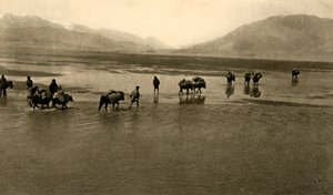 Den första utsikten över Mount Everest, c1918-c1939. av Unbekannt