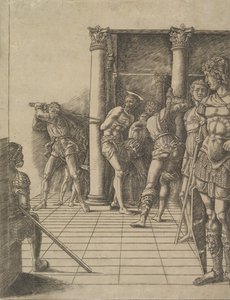 Flagelationen, med trottoaren, ca. 1475-80. av Unbekannt