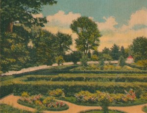 Blomsterträdgården, utsikt över västra änden, 1946 av Unbekannt