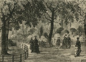 The Flower Walks, Kensington Gardens, c1876. av Unbekannt