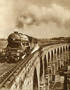 The Flying Scotsman... non-stop löpning mellan Kings Cross och Newcastle, 11 juli 1927, 1935. av Unbekannt