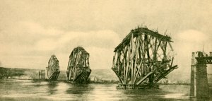 Den Forth Bridge under konstruktion, c1930. av Unbekannt