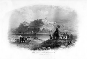 Fästningen Chunar, Indien, 1800-talet av Unbekannt