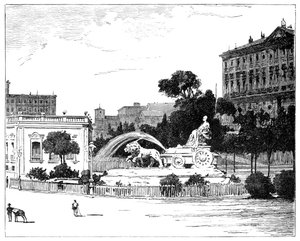 Fontänen av Cybele, Madrid, 1900 av Unbekannt