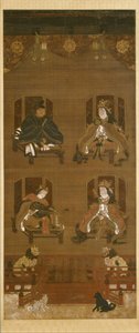 De fyra gudarna i Koyasan Temple Complex, sent 1300-tal. av Unbekannt