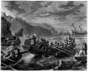 Frankerna korsar det rasande havet, 1882-1884 av Unbekannt