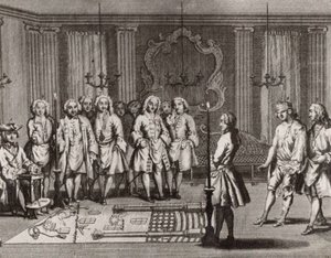 Den franska frimurarnas initieringsceremoni, 1700-talet av Unbekannt