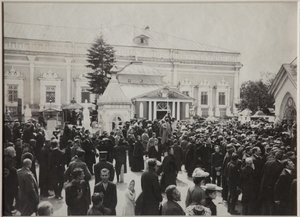 Anton Tjechovs begravning på Novodevichy-kyrkogården, 22 juli 1904, 1904 av Unbekannt