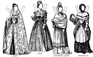 The Gallery of English Costume: Några av klänningarna som bärs på William III:s tid, c1934 av Unbekannt