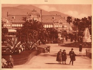 The Gardens and the Casino, Nice, 1930. av Unbekannt