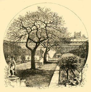 Palais Royals trädgårdar, Paris, 1890. av Unbekannt