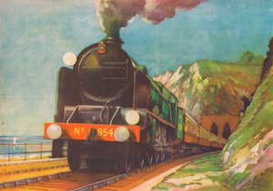 The Golden Arrow, S.R., lämnar Shakespeares Cliff, Dover, 1940 av Unbekannt