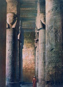 The Grand Hall, Temple of Hathor, Dendera, Egypten, 1900-talet av Unbekannt