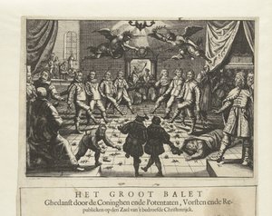 Den stora europeiska krigsbaletten, ca. 1643. av Unbekannt