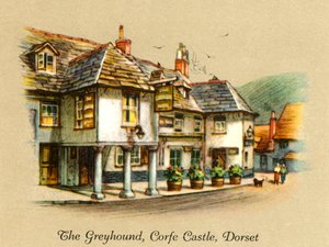 Vinthunden, Corfe Castle, Dorset, 1936. av Unbekannt