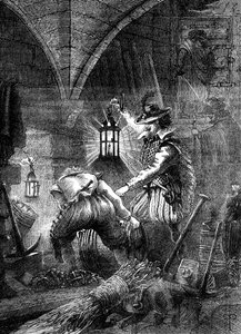 Gunpowder Plot-konspiratörerna på jobbet, c1902 av Unbekannt