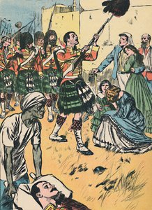 The Highlanders Entering Lucknow, c1907 av Unbekannt