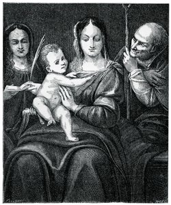 Den heliga familjen med St Catherine, 1769, 1870 av Unbekannt