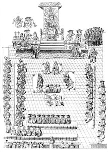 The House of Peers, med Henrik VIII på tronen, 1500-talet c1905 av Unbekannt