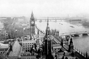 The Houses of Parliament, sett från Victoria Tower, Westminster, London, c1905 av Unbekannt