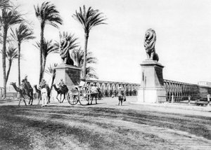 Kasr-El-Nilbron, Kairo, Egypten, c1920-talet av Unbekannt