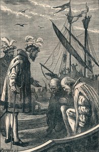 Kungen besöker Vasco da Gama, 1904 av Unbekannt