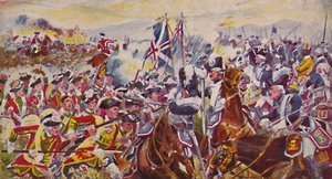 The Kings Own Yorkshire Light Infantry. Slaget i Rosefields vid Minden, 1759, 1939 av Unbekannt