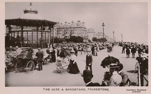 The Leas & Bandstand, Folkestone, sent 1800-tidigt 1900-tal av Unbekannt
