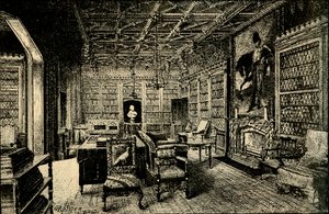 Biblioteket i Abbotsford, 1882. av Unbekannt