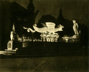 Lindwurmfontänen, Klagenfurt, Österrike, c1935. av Unbekannt