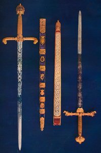 Lord Mayors Sword of State och Pearl Sword, 1916 av Unbekannt