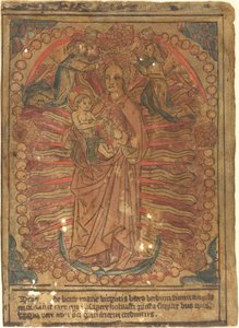 Madonnan och barnet i en rosenkrans, ca. 1490. av Unbekannt