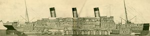 De majestätiska 56 551 ton som visas i sektion, c1930. av Unbekannt
