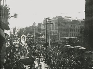 Mardi Gras-paraden på Canal Street, New Orleans, USA, 1895. av Unbekannt